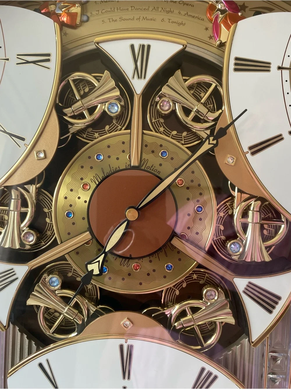 Seiko Brown and Gold Animated Musical Wall Clock